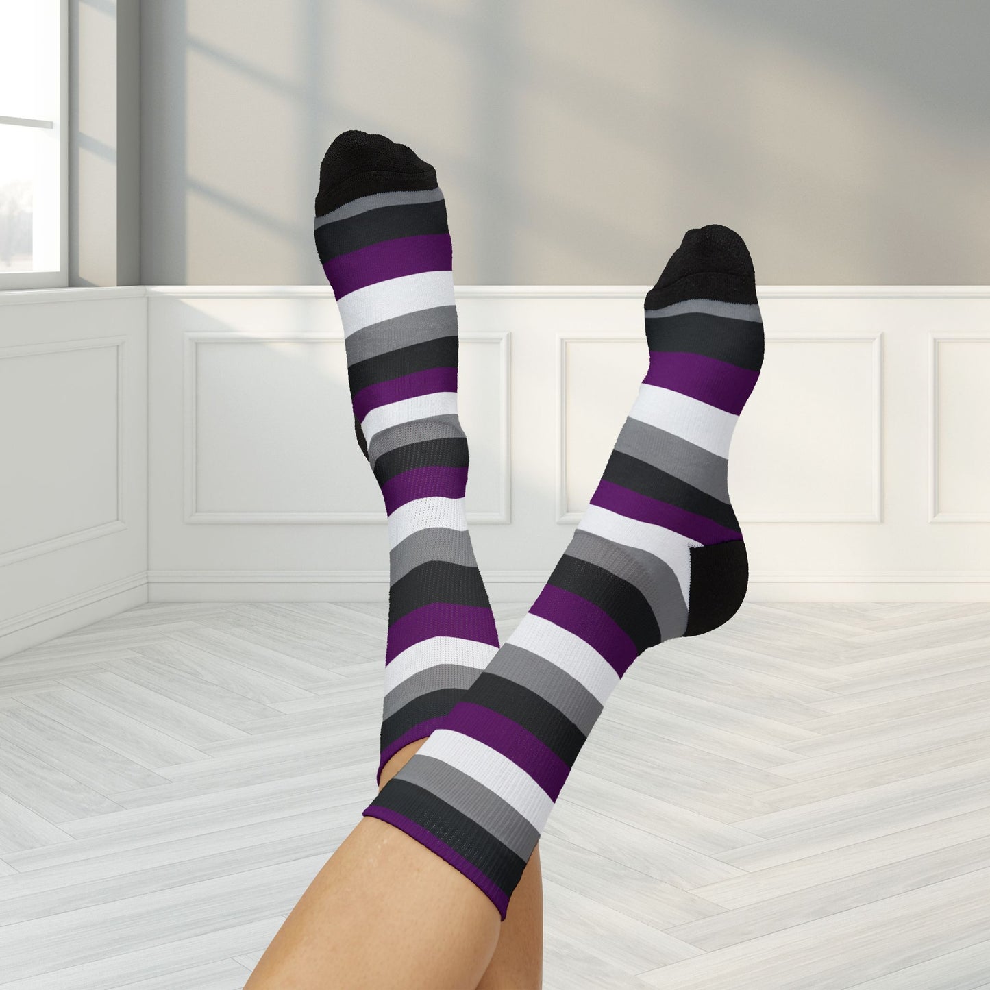 M Asexual Pride Socks