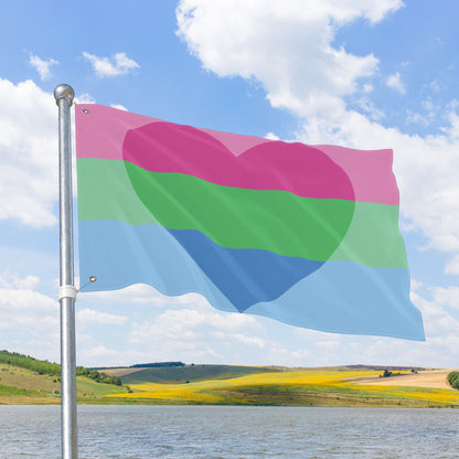 Polyromantic Pride Flag with Grommets