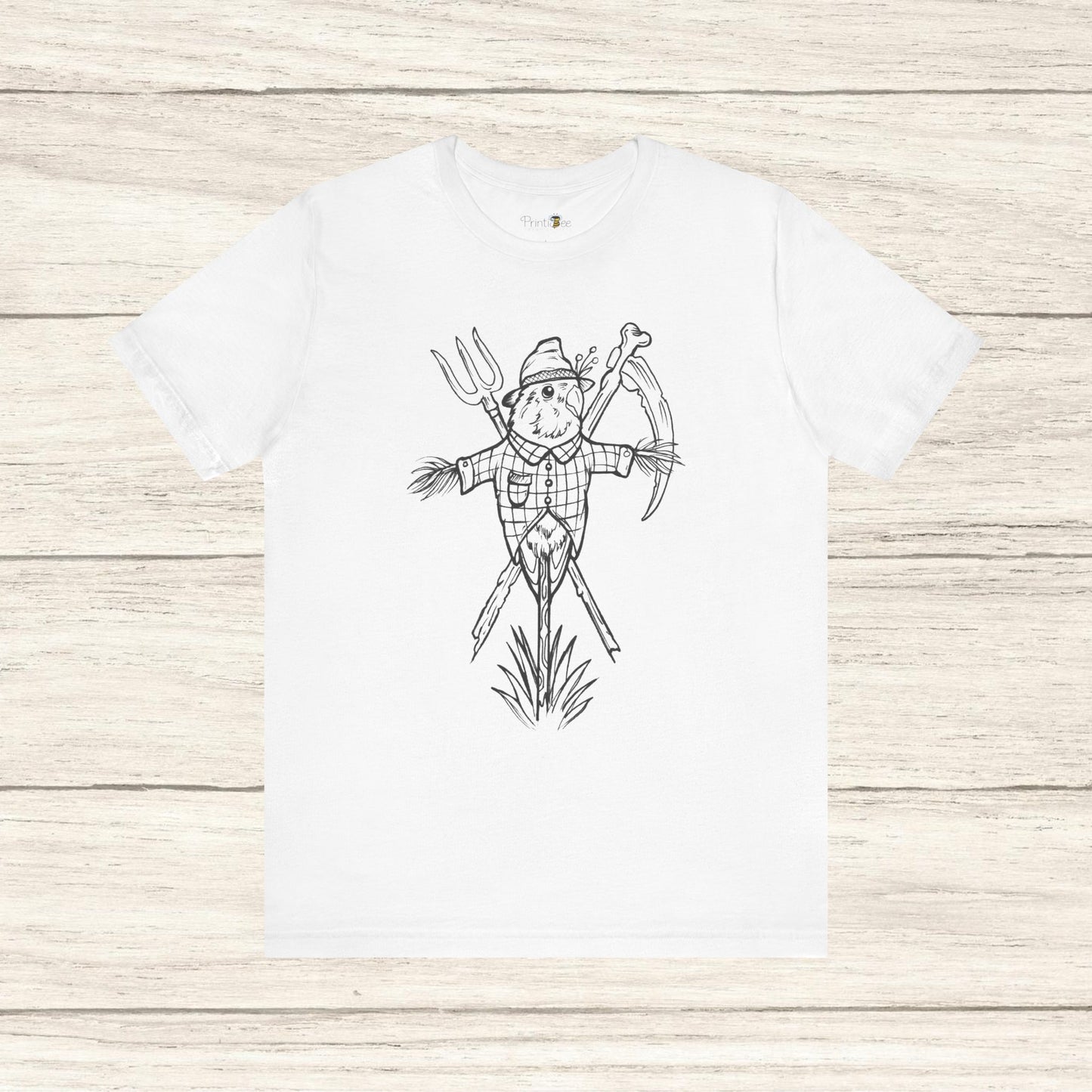 Scarecrow Lovebird, Line Art Tee