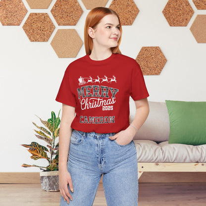 Custom Christmas Plaid Tee or Pajama Top