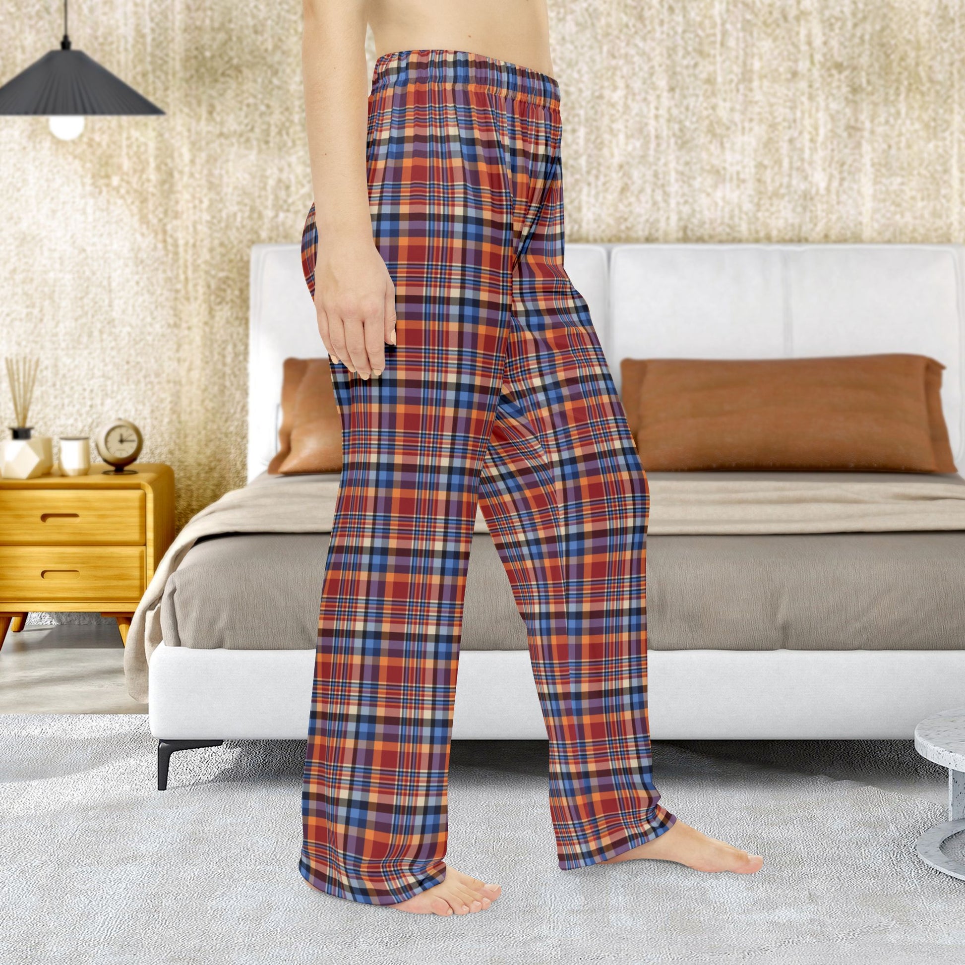 Women’s Red, Blue & Orange Ohio Plaid Women’s Pajama Pants