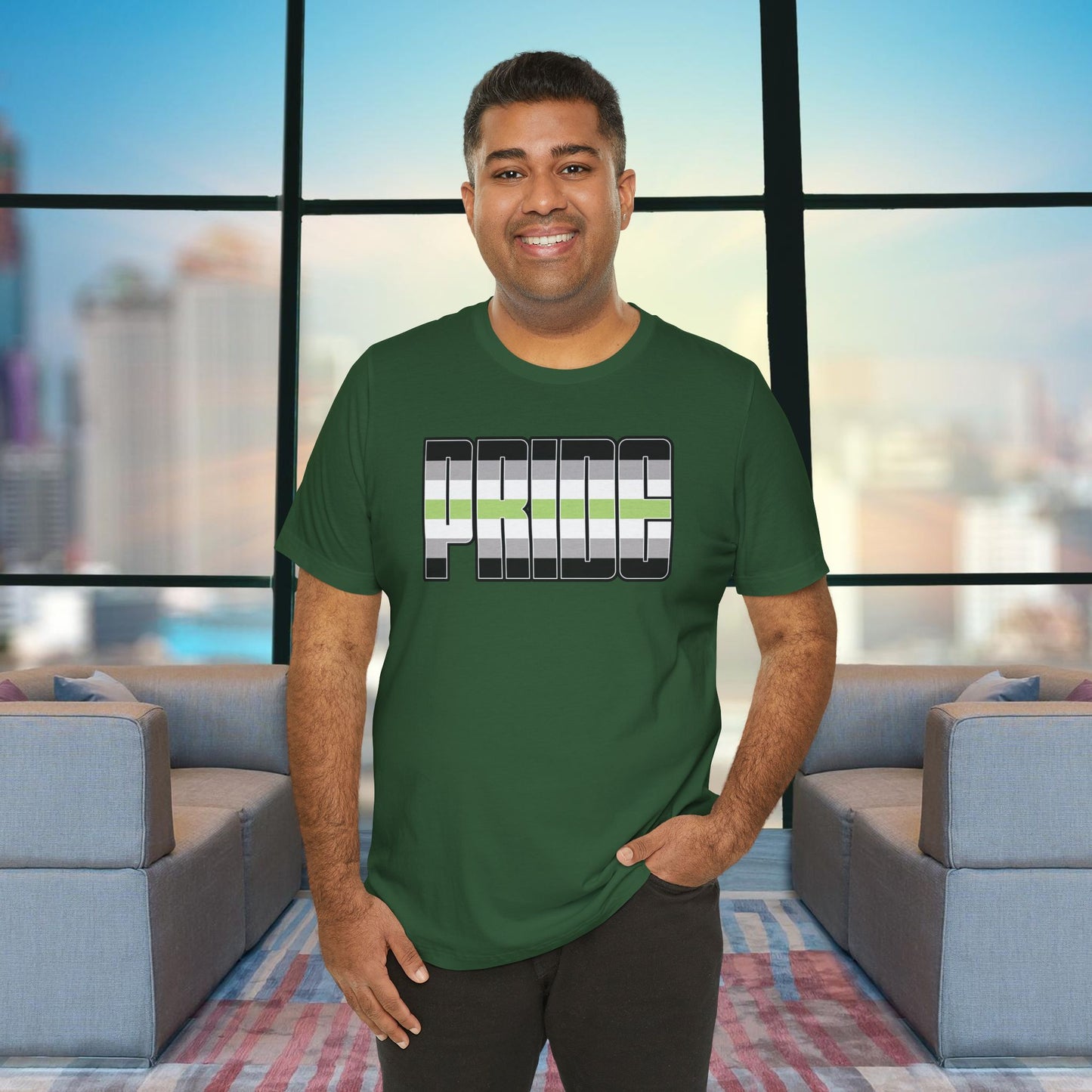 Evergreen Agender Pride Tee