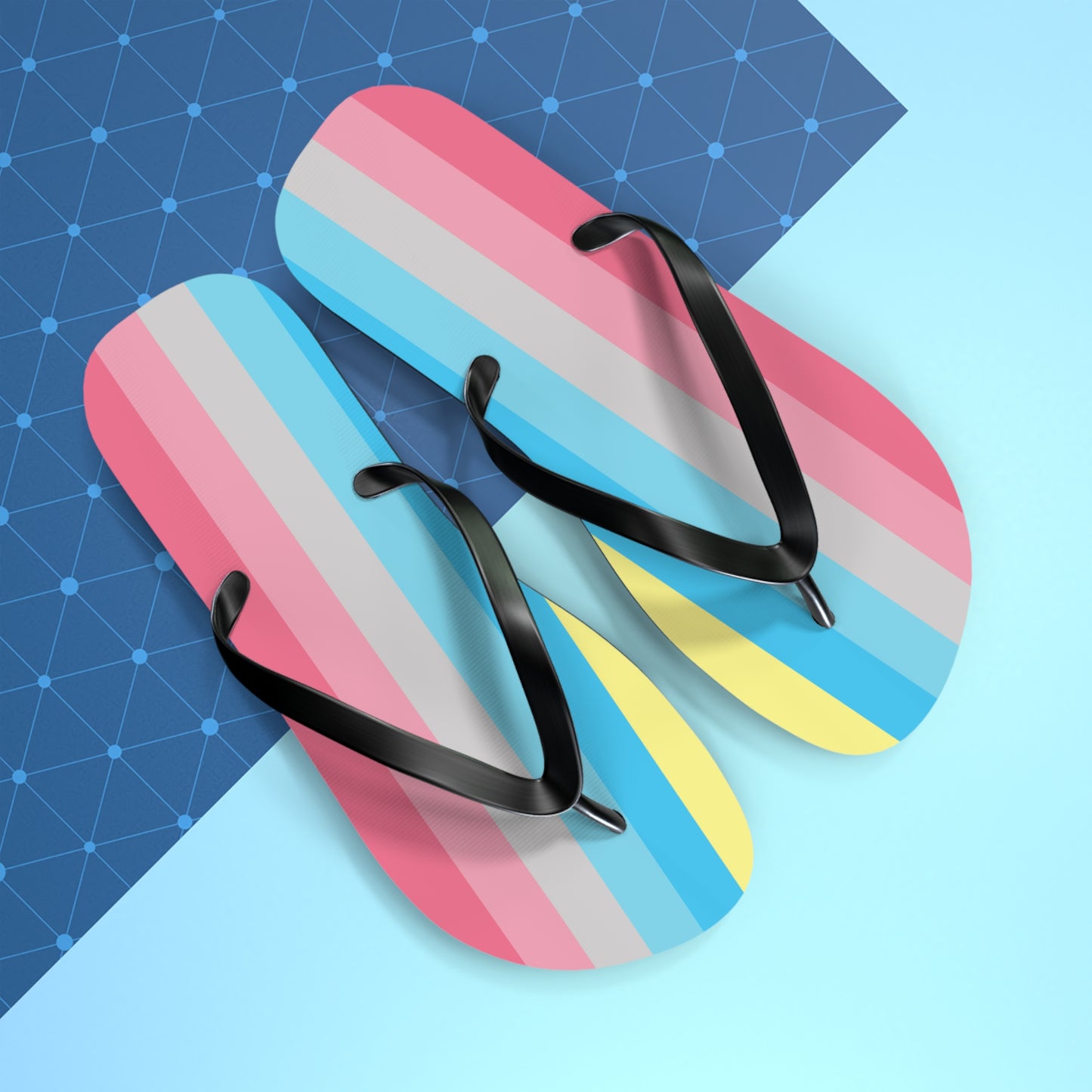 Genderflux Pride Flip Flops
