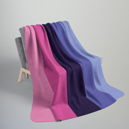 Fleece Sherpa Omnisexual Pride Flag Blanket