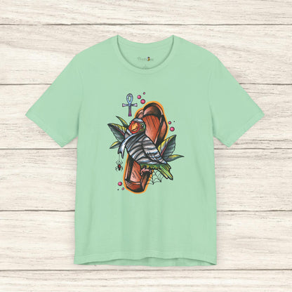 Mummy Lovebird Hand-Drawn & Hand-Colored Tee