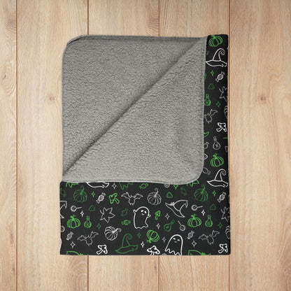 Demiromantic Pride Halloween Fleece Sherpa Blanket