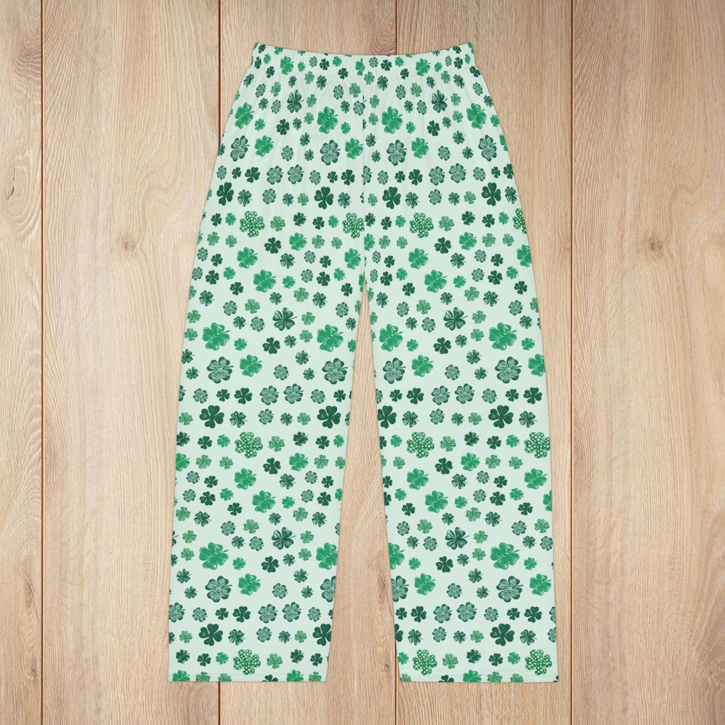 Men’s St. Patrick’s Day 4 Leaf Clover Shamrock Pajama Pants