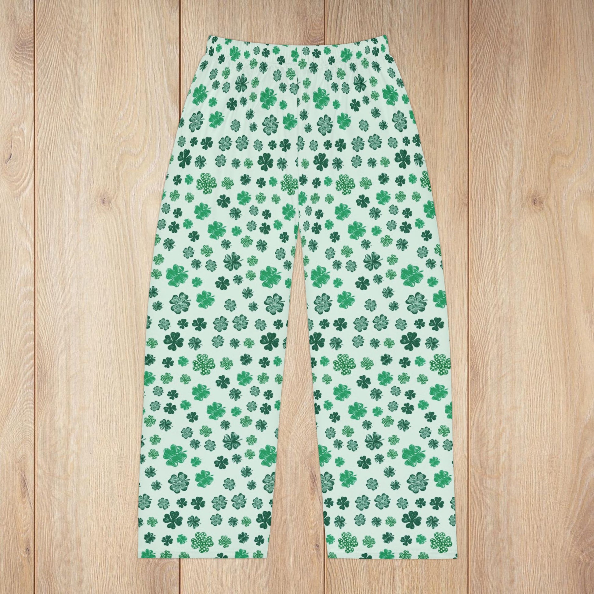 Men’s St. Patrick’s Day 4 Leaf Clover Shamrock Pajama Pants