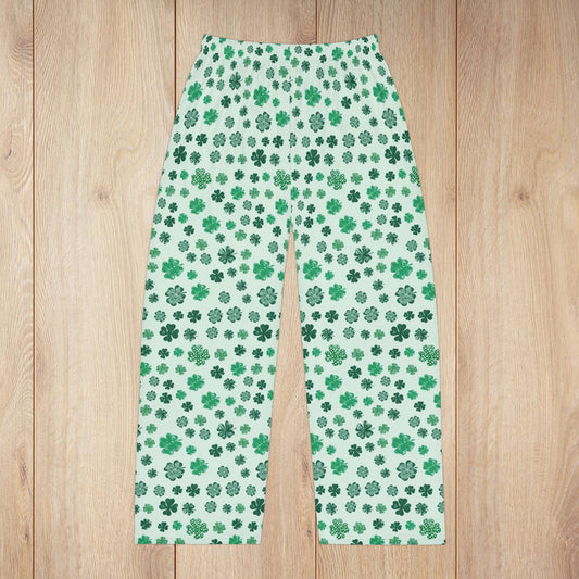 Men’s St. Patrick’s Day 4 Leaf Clover Shamrock Pajama Pants