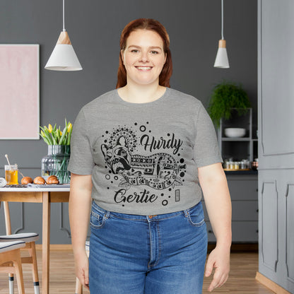 Hurdy Gertie Tee, Chemise Frenchton Dog Line Art