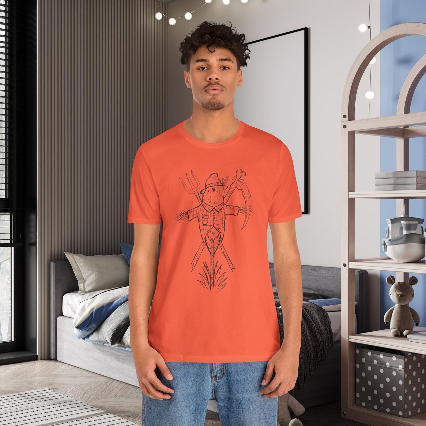 Scarecrow Lovebird, Line Art Tee