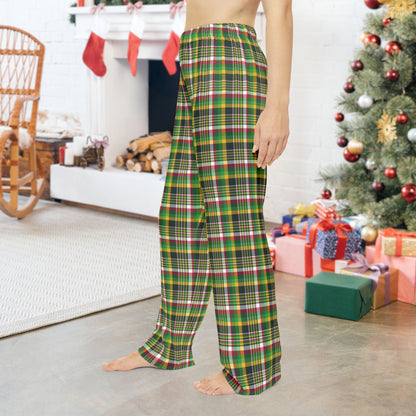 Women’s Christmas Green and Gold Green Bay WI Plaid Pajama Pants