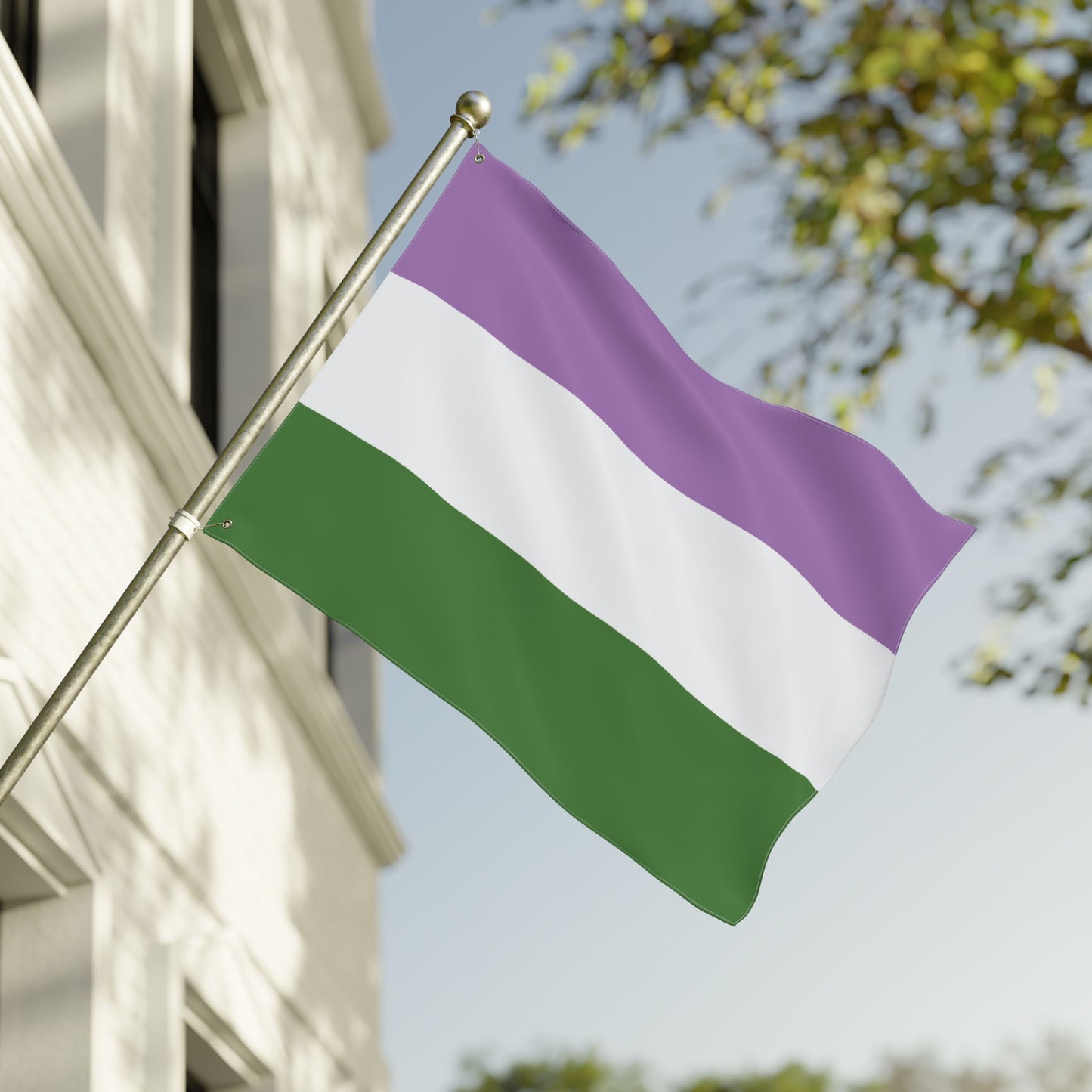30'' × 40'' Genderqueer Pride Flag with Grommets