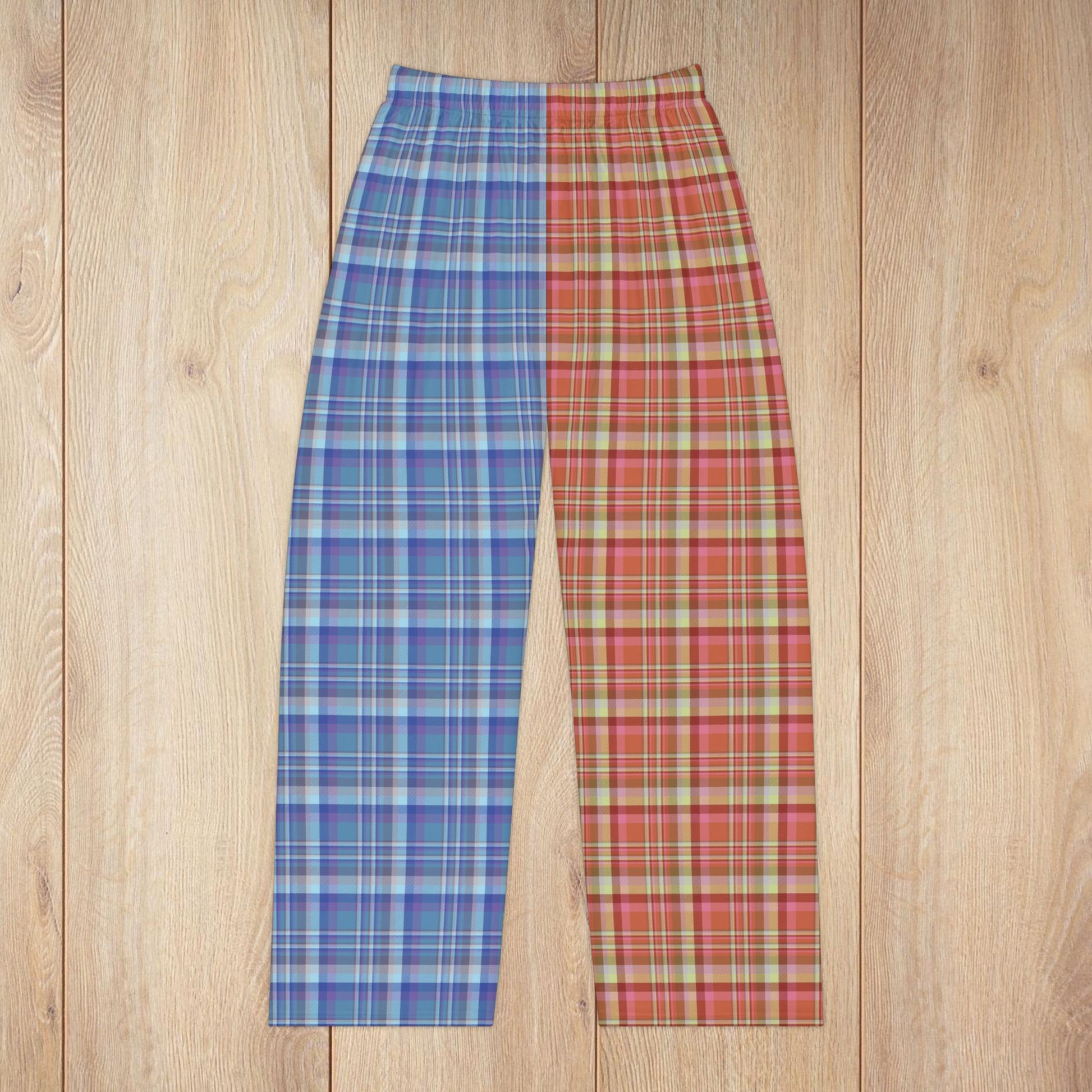 Women’s Half Red, Half Blue Plaid Orlando FL Pajama Pants