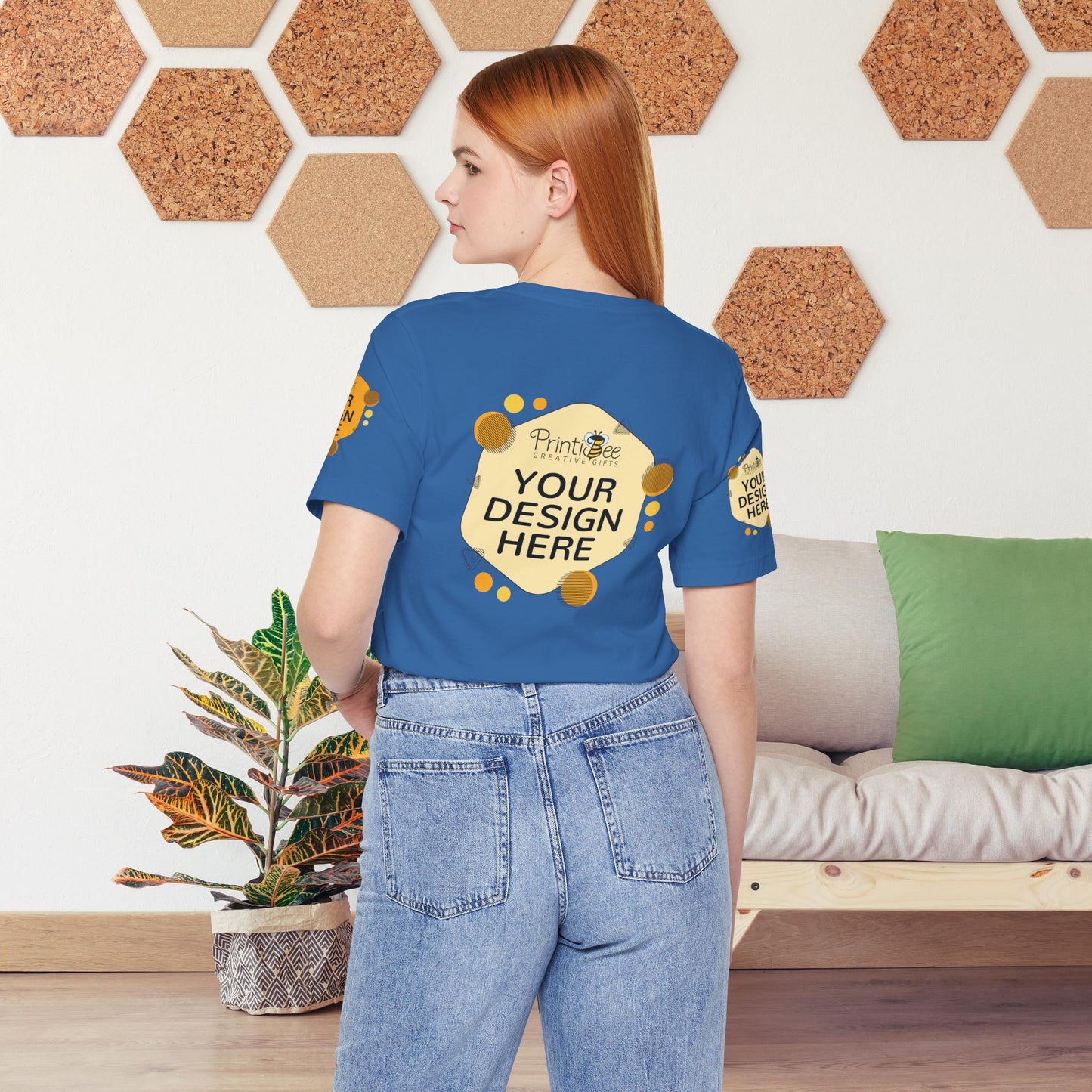 Custom Blue & Teal Tees for BELLA+CANVAS® 3001