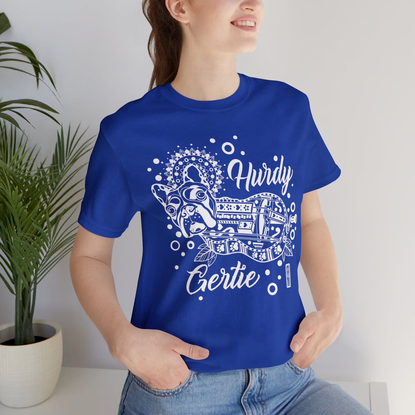 Hurdy Gertie Tee, Frenchton Dog Line Art Shirt