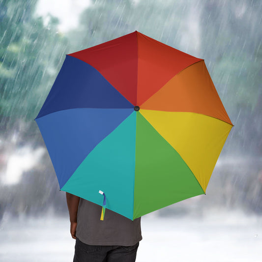 One size Rainbow Teal Pride Umbrella