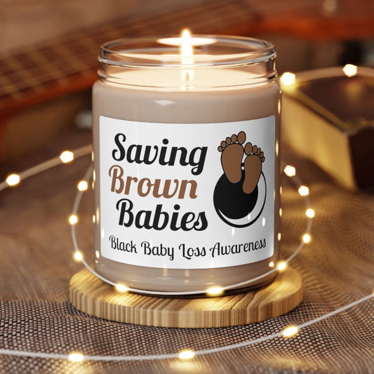 Quietly United in Loss Together and Saving Brown Babies Vela de soja de 9 oz para apoyar el embarazo y la concientización sobre la pérdida infantil