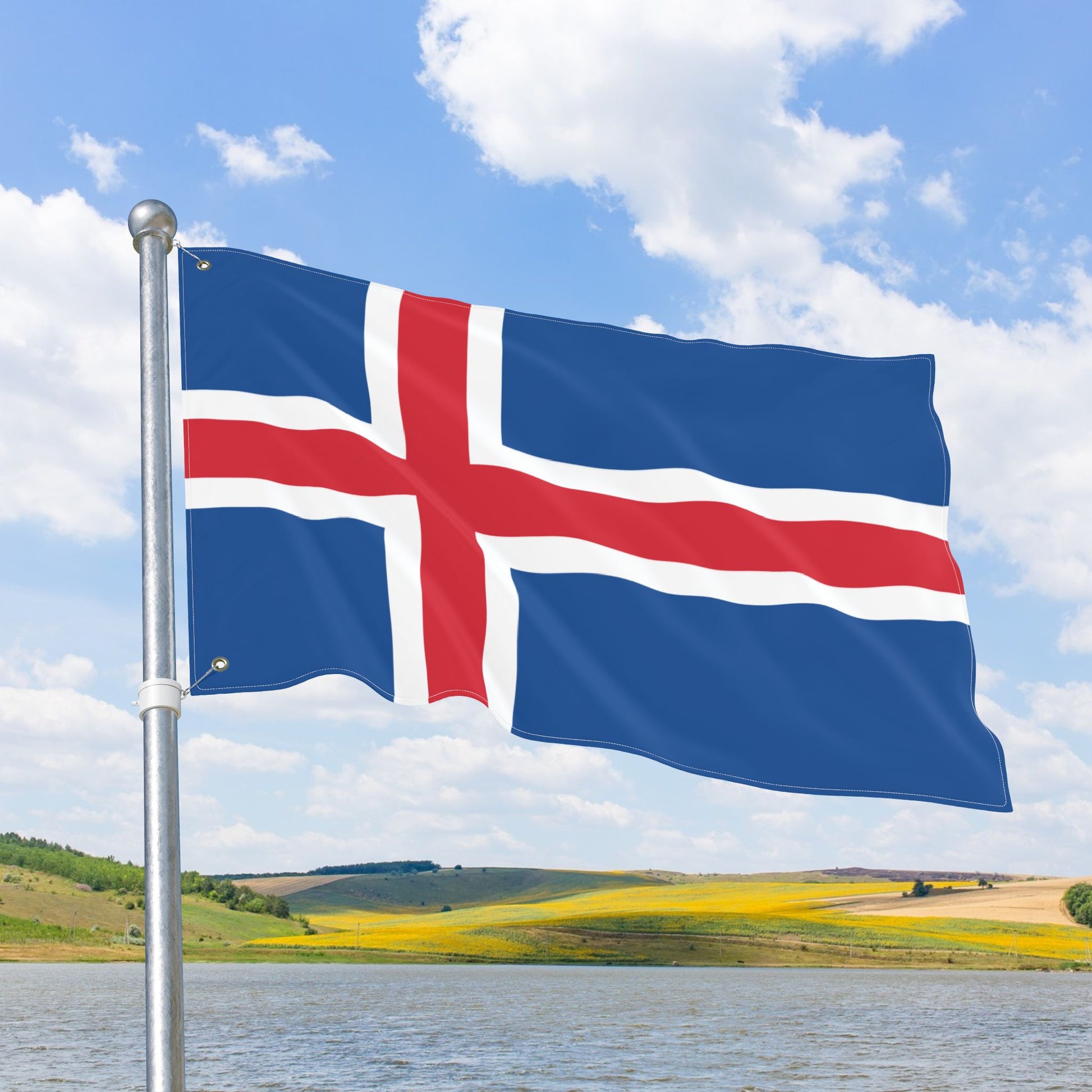 Iceland Flag with Grommets