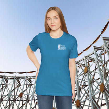 I Just Wanna Play Pickleball & Ride Roller Coasters Tee (BACK graphic) • Irvine Ondrey Engineering