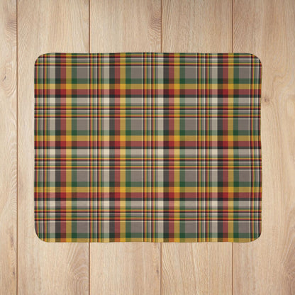 Brown & Green Gurnee IL Plaid Fleece Sherpa Blanket