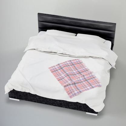 Cupioromantic Pride Plaid Velveteen Plush Blanket