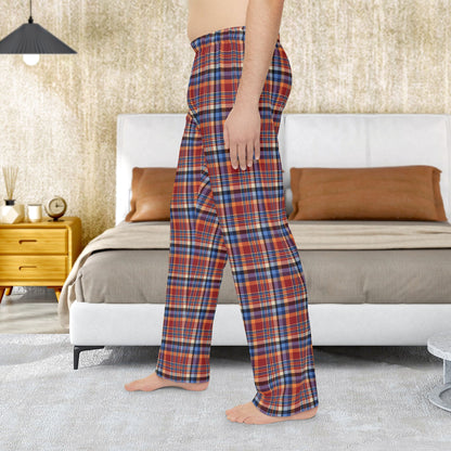 Men’s Red, Blue & Orange Ohio Plaid Pajama Pants