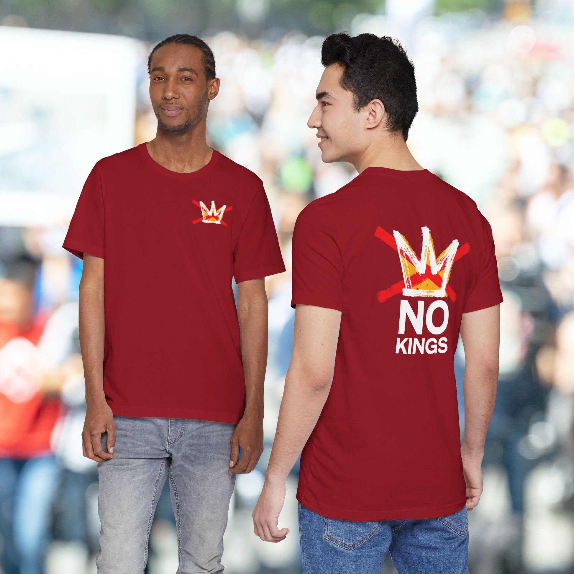 Canvas Red No Kings Tee (BACK graphic)