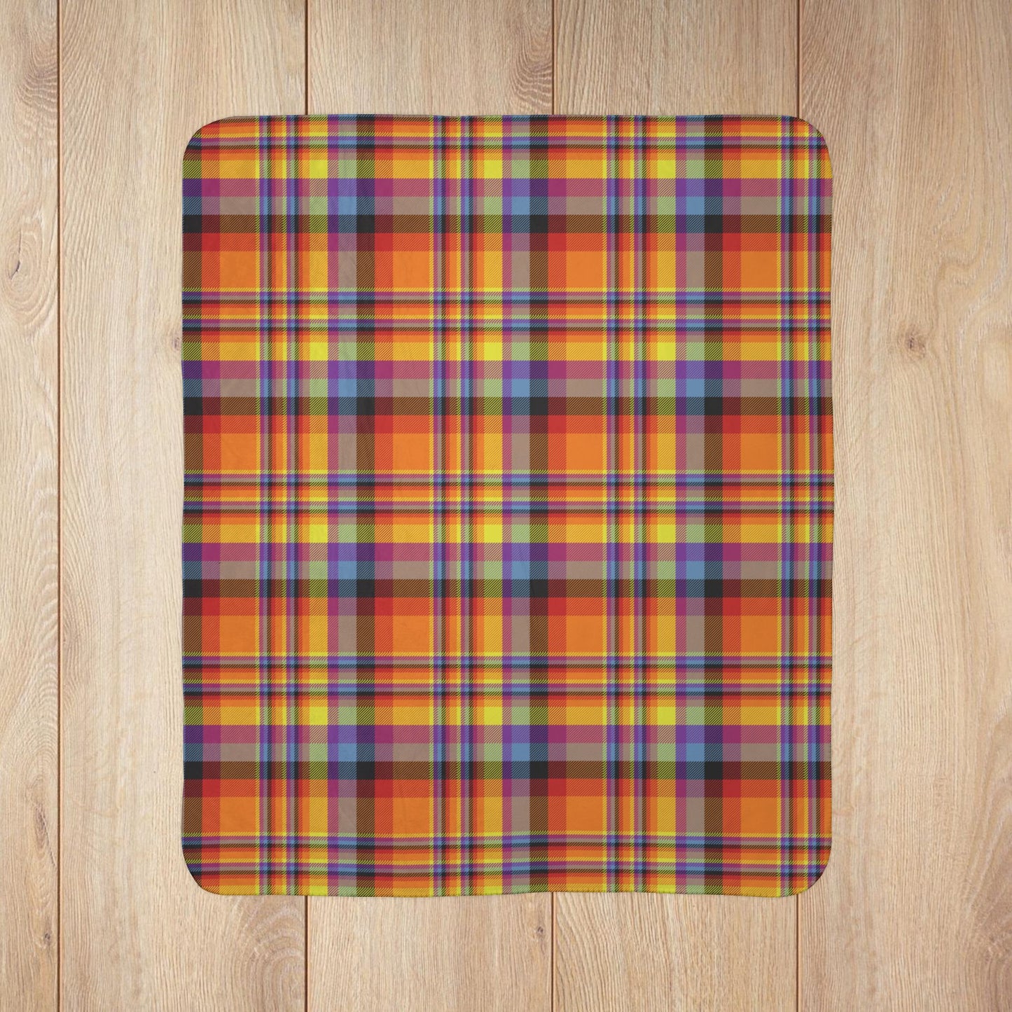 Halloween Plaid Fleece Sherpa Blanket