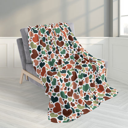 50" × 60" Nebulasexual Pride Valentine’s Day Hearts Fleece Sherpa Blanket