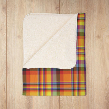 Halloween Plaid Fleece Sherpa Blanket
