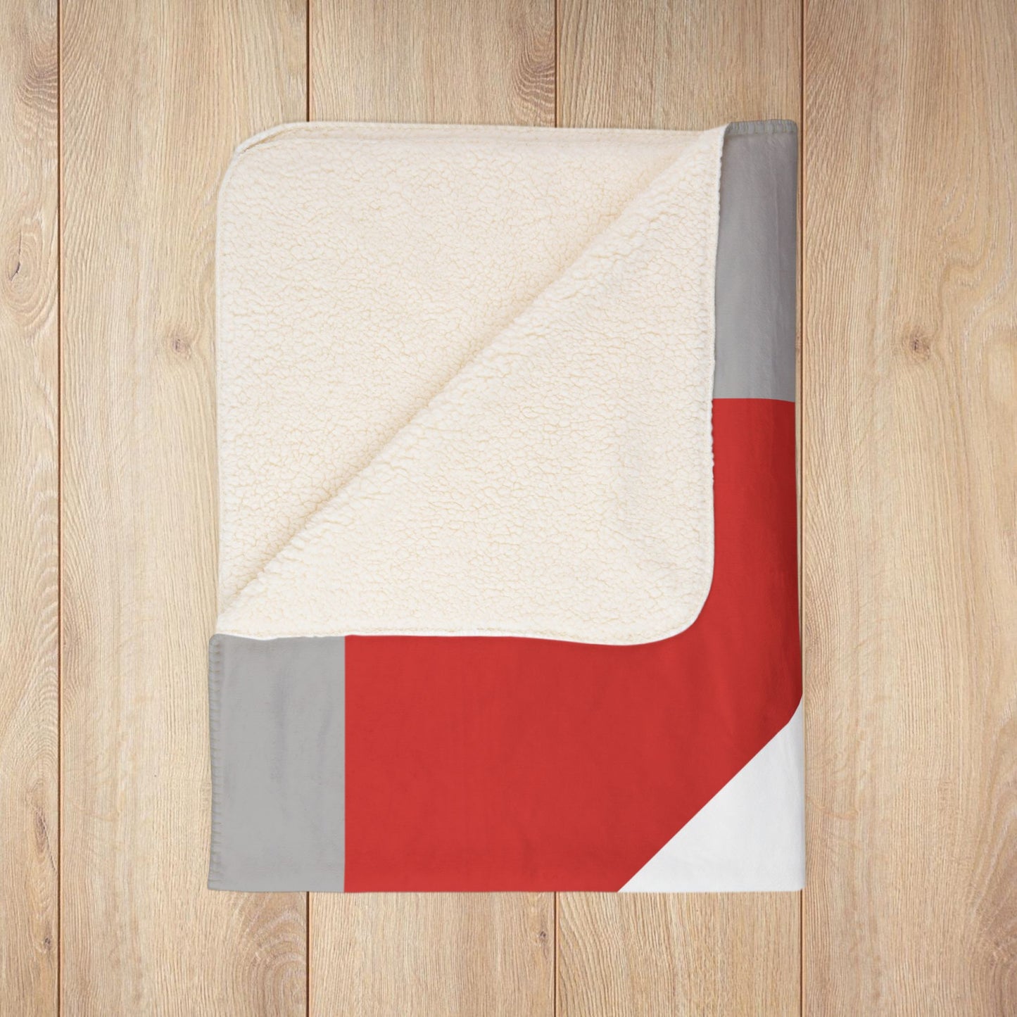 AMC Logo Grey Fleece Sherpa Blanket