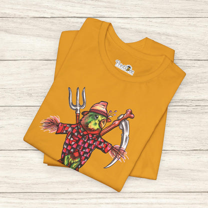 Scarecrow Lovebird, Hand-Drawn & Hand-Colored Tee