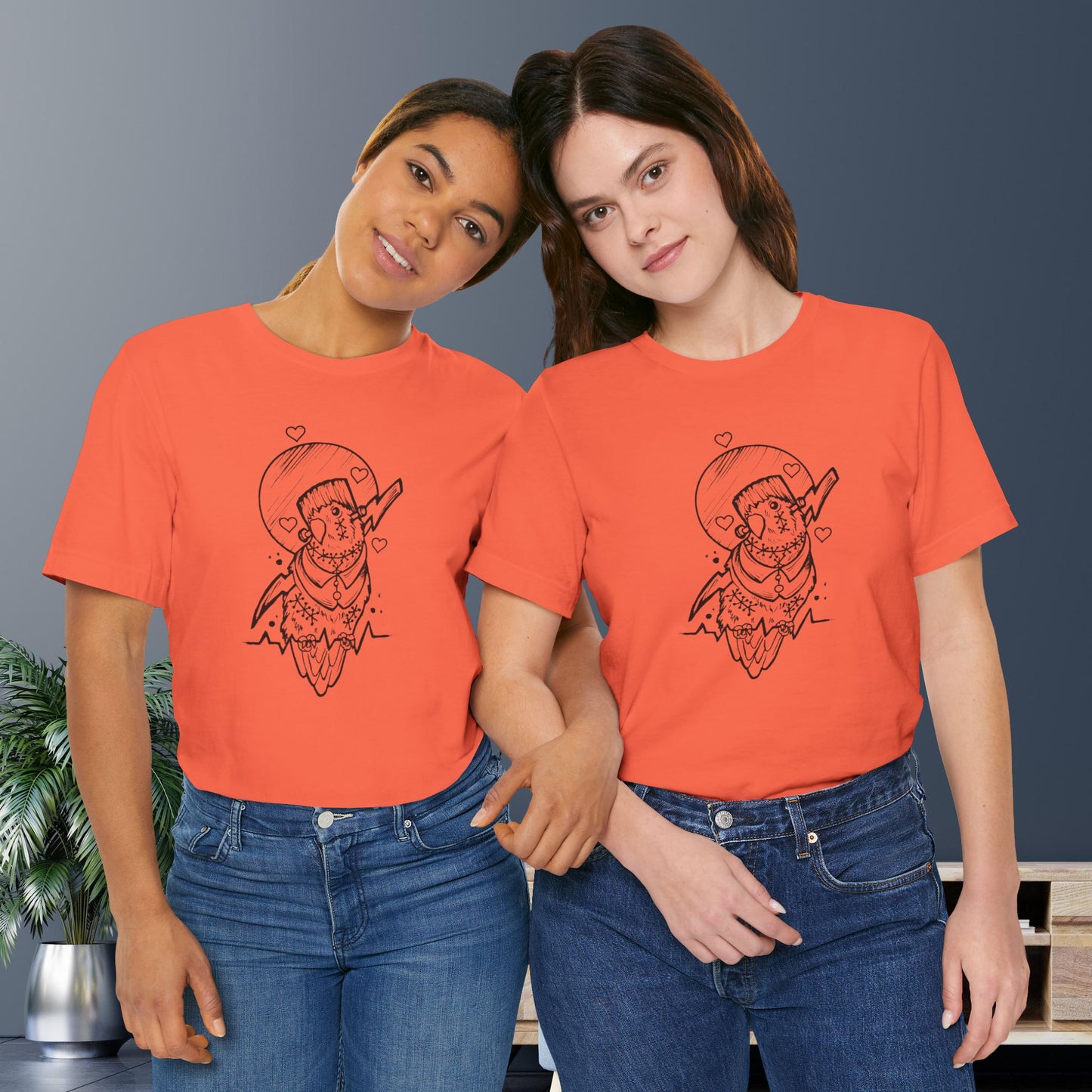 Frankenstein Lovebird, Line Art Tee