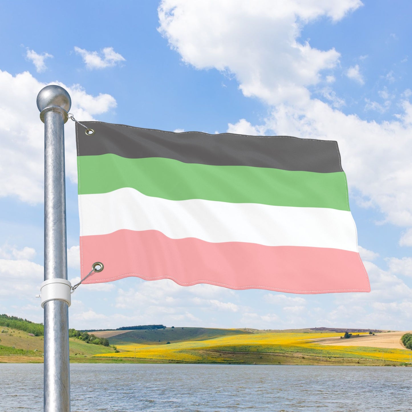 Idemromantic Pride Flag with Grommets