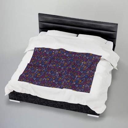 Polyamory Pride Halloween Velveteen Plush Blanket