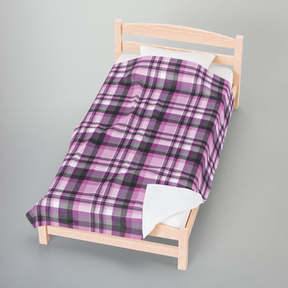 Straight Queer Pride Plaid Velveteen Plush Blanket