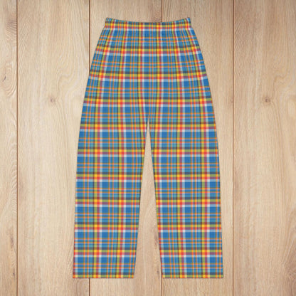 Women’s Brown, Red & Blue Ohio Plaid Women’s Pajama Pants