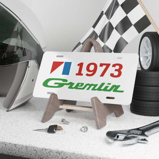 AMC Logo Green Gremlin Red Year White Custom Vanity Plates