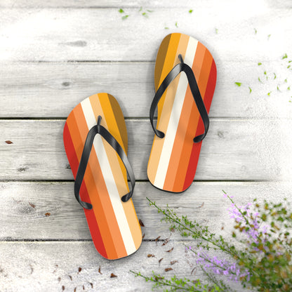 L Black sole Butch Pride Flip Flops