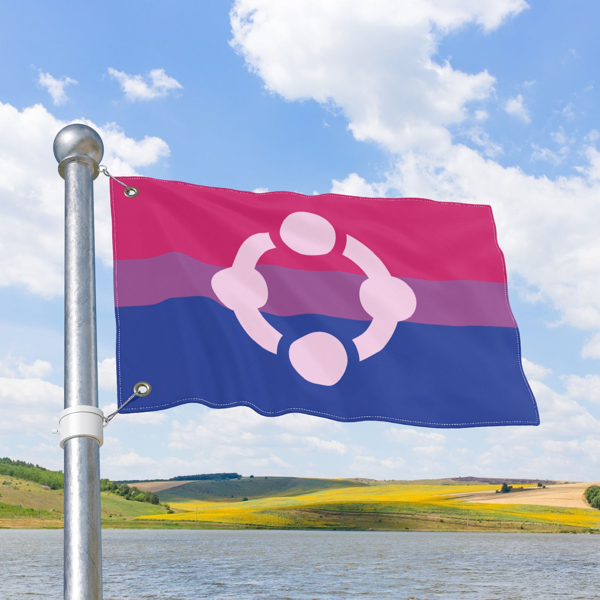 Bisexual Fetish Pride Flag with Grommets