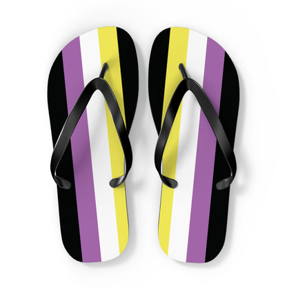 Anonbinary Pride Flip Flops