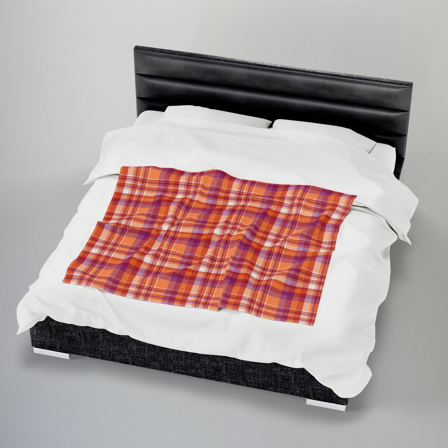 Lesbian Pride Plaid Velveteen Plush Blanket
