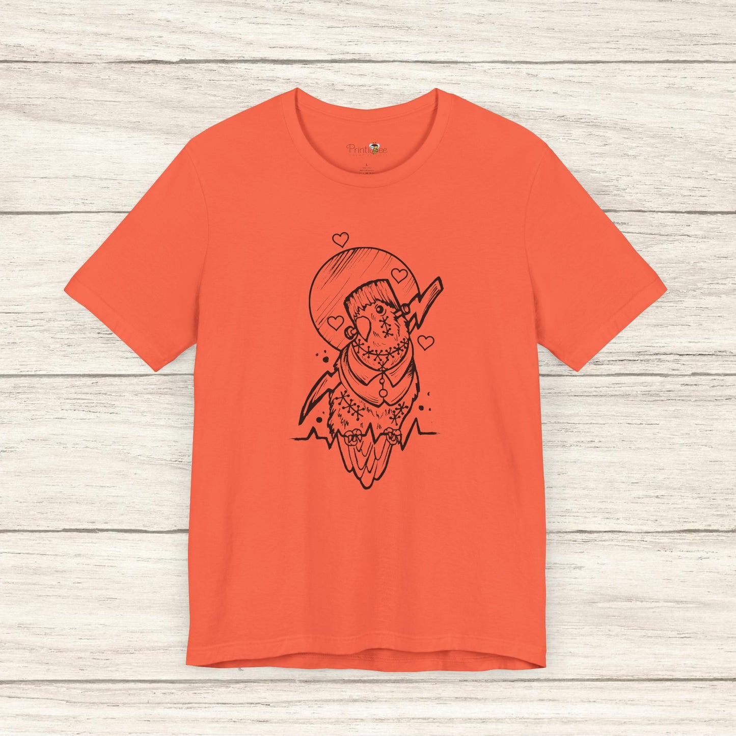 Frankenstein Lovebird, Line Art Tee