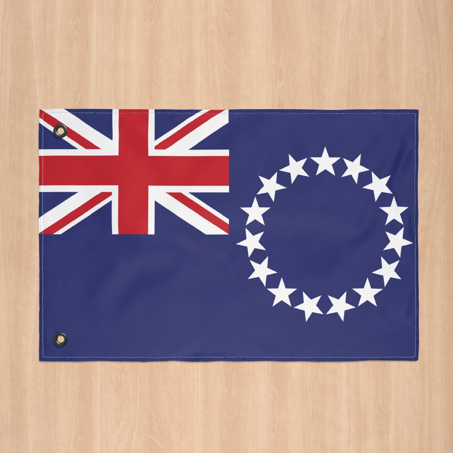 Cook Islands Flag with Grommets