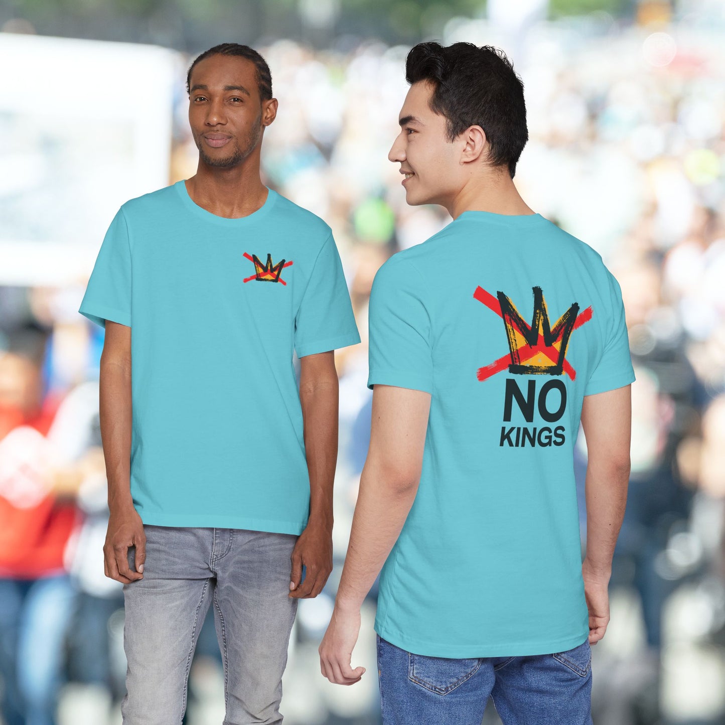 Turquoise No Kings Tee (BACK graphic)
