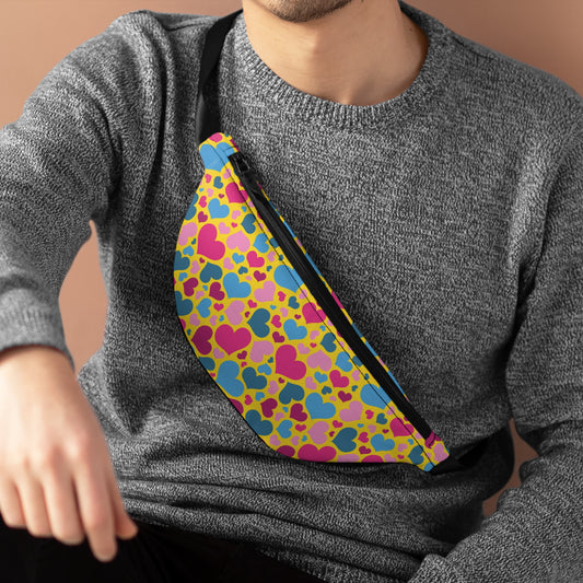 Pansexual Pride Hearts Fanny Pack