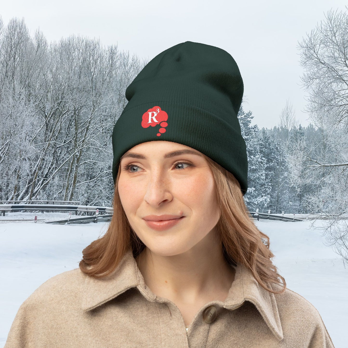 One size Dark Green Red’s Randumb Ruminations Logo Embroidered Knit Hat
