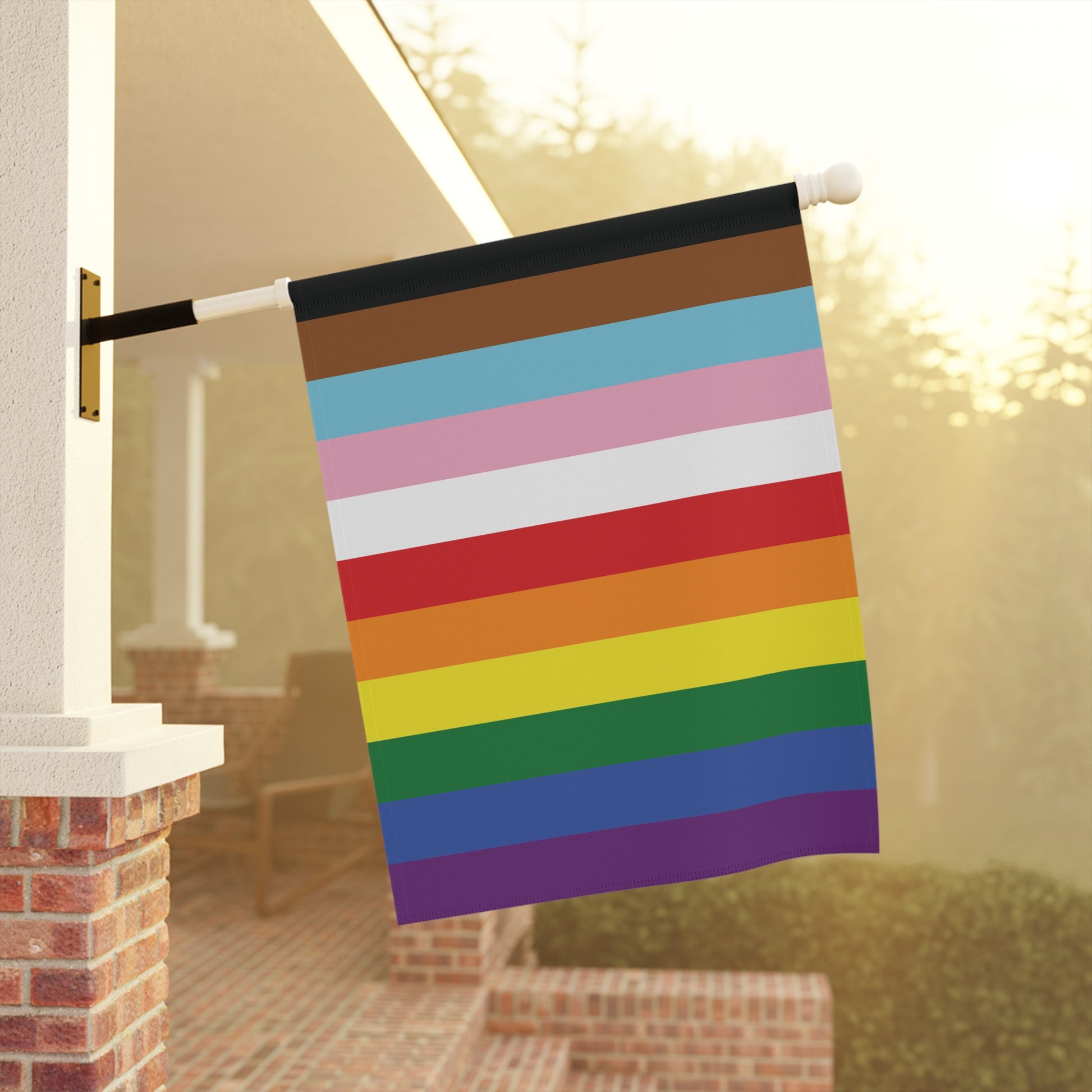 Rainbow 11-Stripe Rainbow for Trans and PoC Pride Garden Flag Banner