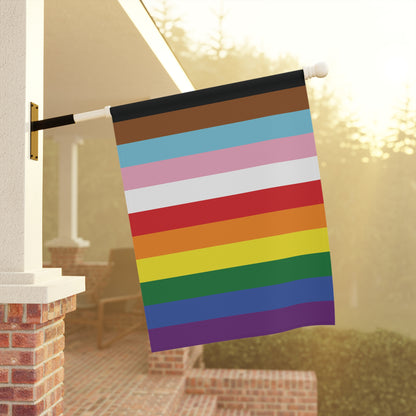 Rainbow 11-Stripe Rainbow for Trans and PoC Pride Garden Flag Banner